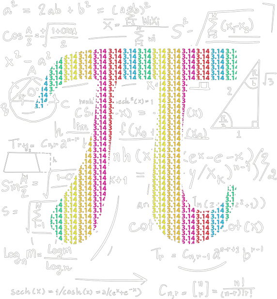 Pi Day 314 Symbol With Math Equations Gift For Geek Dot Png Pi Icon