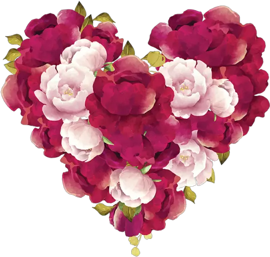 Download Free Png Flower In Heart Shape Heart Flower Png Flower Shape Png