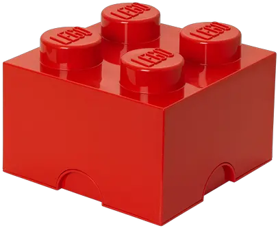 Lego Storage Brick 4 Red Red Lego Brick Png Lego Blocks Png