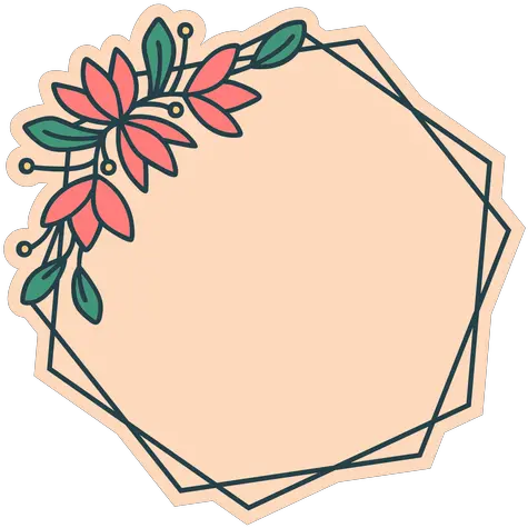 Hexagon Floral Frame Hexagon Floral Frame Svg Png Floral Frame Png