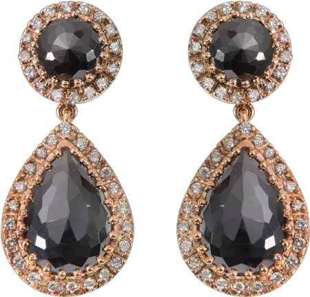 Black Diamond Earring Ok Group Earrings Png Diamond Earring Png