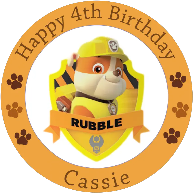 Download Paw Patrol Rubble Paw Patrol Characters Rubble Rubble Paw Patrol Badge Png Rubble Png