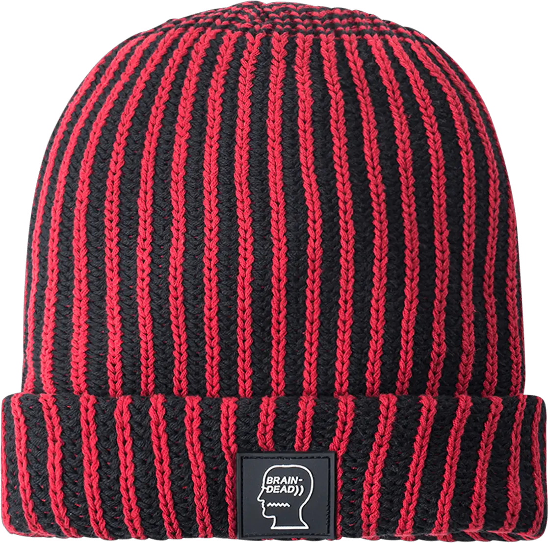 Logo Head Pvc Patch Striped Beanie Beanie Png Beanie Png