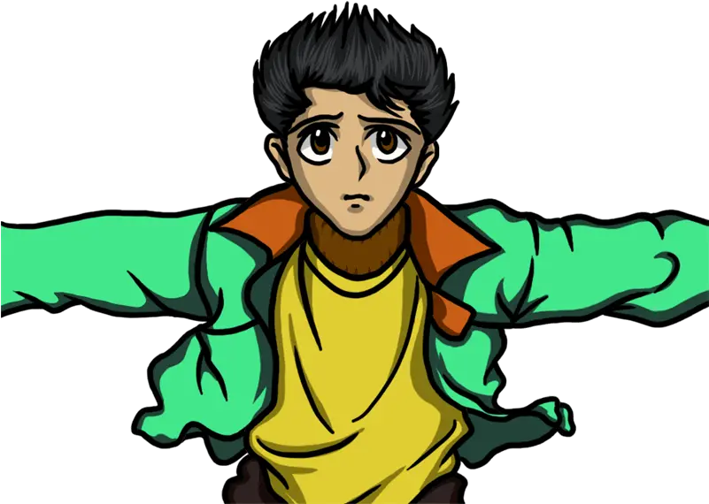 Learn How To Draw Yasuke Urameshi Yu Yu Hakusho Easy Cartoon Png Yu Yu Hakusho Png