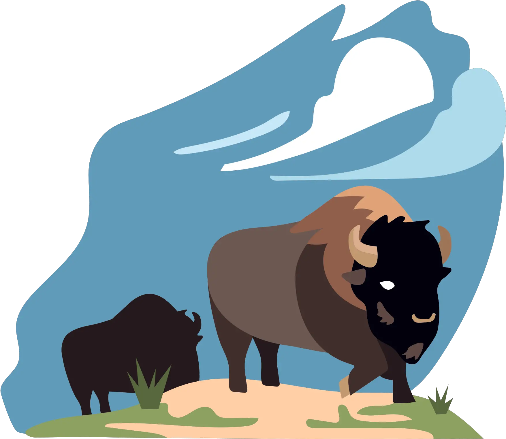 Illustrations Bryan Spear Alibates Flint Quarries History American Bison Png Uma Descendants Icon