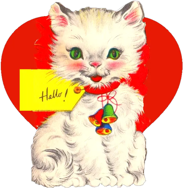 Kitten Whiskers Rudolph Cat For Vintage Hallmark Kitty Png Kitten Transparent