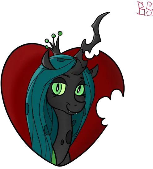 Bite Mark Heart Queen Chrysalis Cartoon Png Bite Mark Png