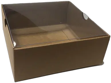 Square Box 100 Kraft Clear Lid Paper Box With Transparent Lid Png Cardboard Box Transparent