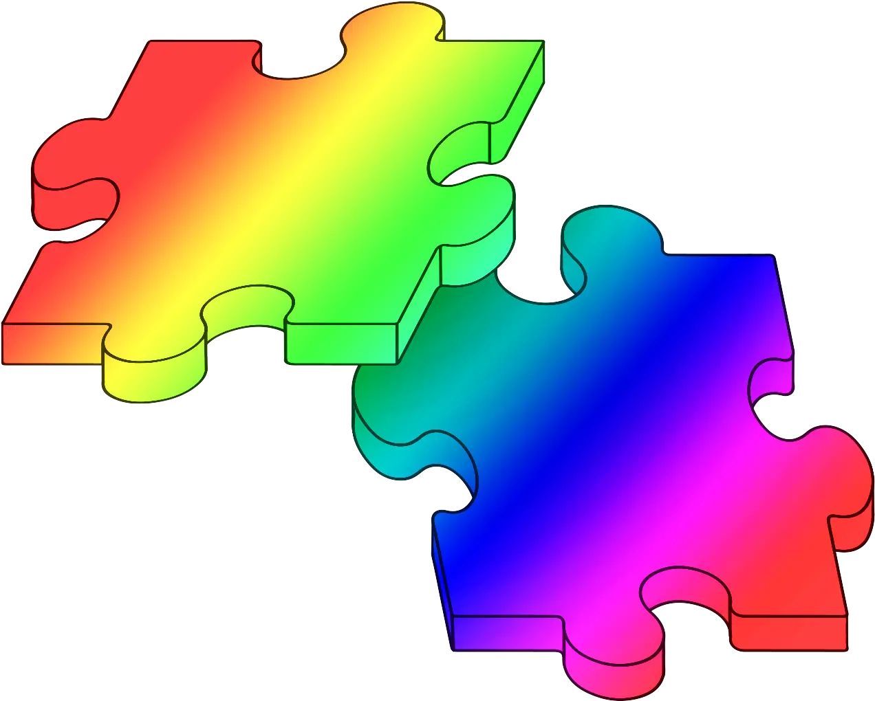 Download Rainbow Puzzle Pieces Rainbow Puzzle Piece Clipart Png Puzzle Pieces Png