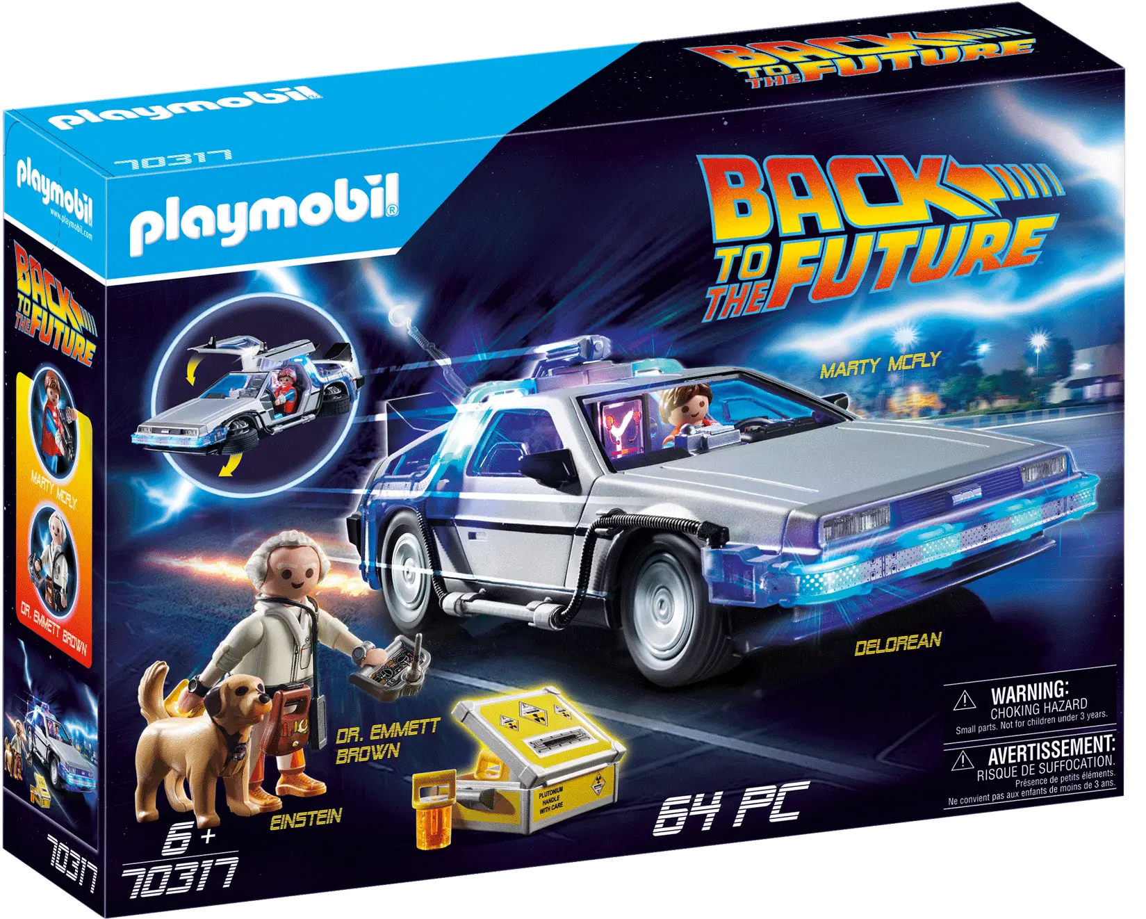 Back To The Future Delorean 70317 Playmobil United Kingdom Playmobil Back To The Future Delorean Png Delorean Png