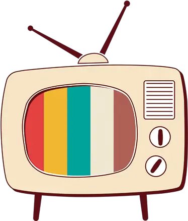 Retro Tv Decorative Wall Sticker Cartoon Tv Png Transparent Retro Tv Png