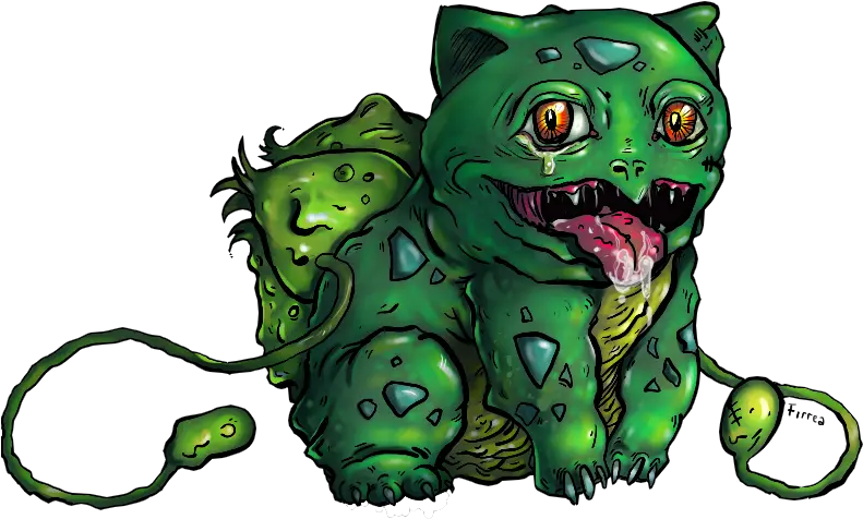 001 Bulbasaur By Firrea Fur Affinity Dot Net Creepy Bulbasaur Png Bulbasaur Icon