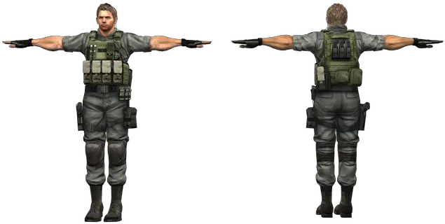 Chris Redfield Png Resident Evil 6 3d Model Chris Redfield Png