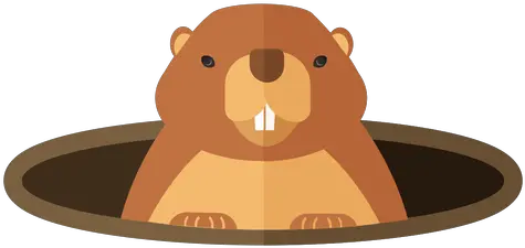 Ground Hog Marmot Muzzle Hole Fur Flat Transparent Png Marmota Dibujo Png Ground Png