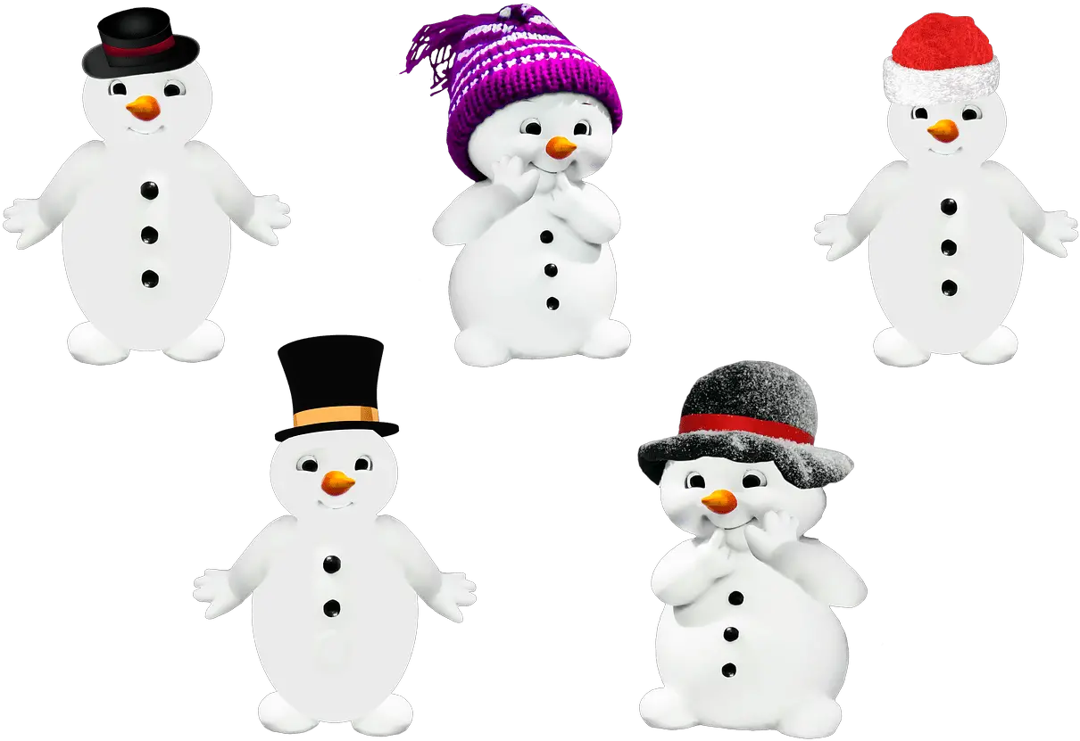 Winter Collection Of Snowmen Transparent Png Stickpng Snowman Snowman Transparent Background