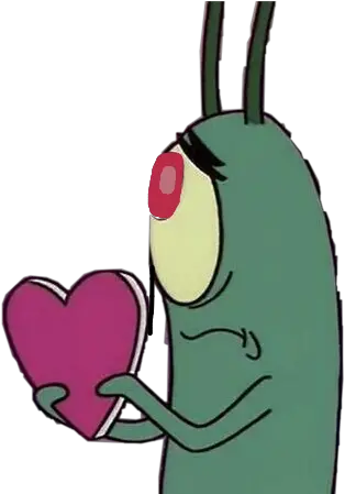 Report Abuse Plankton Holding A Heart Png Plankton Png