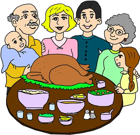 53 Thanksgiving Riddles For Adults U0026 Kids Get Riddles Cartoon Family And Food Png Thanksgiving Transparent