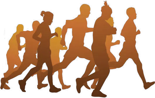 People Running Images Free Download People Running Silhouette Png Group Of People Walking Png