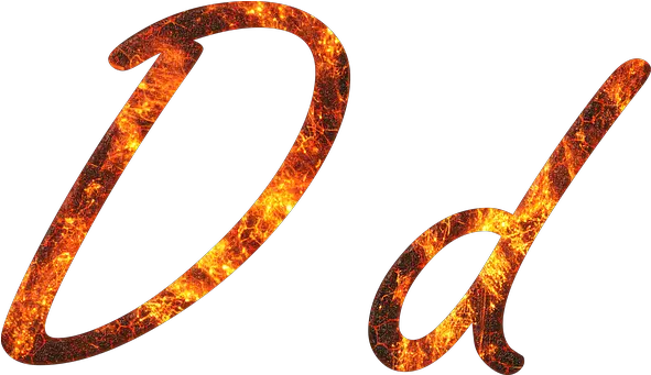 Fire Embers Lava Font Fonte Da Letra D Png Fire Embers Png