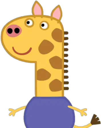 Gerald Giraffe Giraffe From Peppa Pig Png Giraffe Png