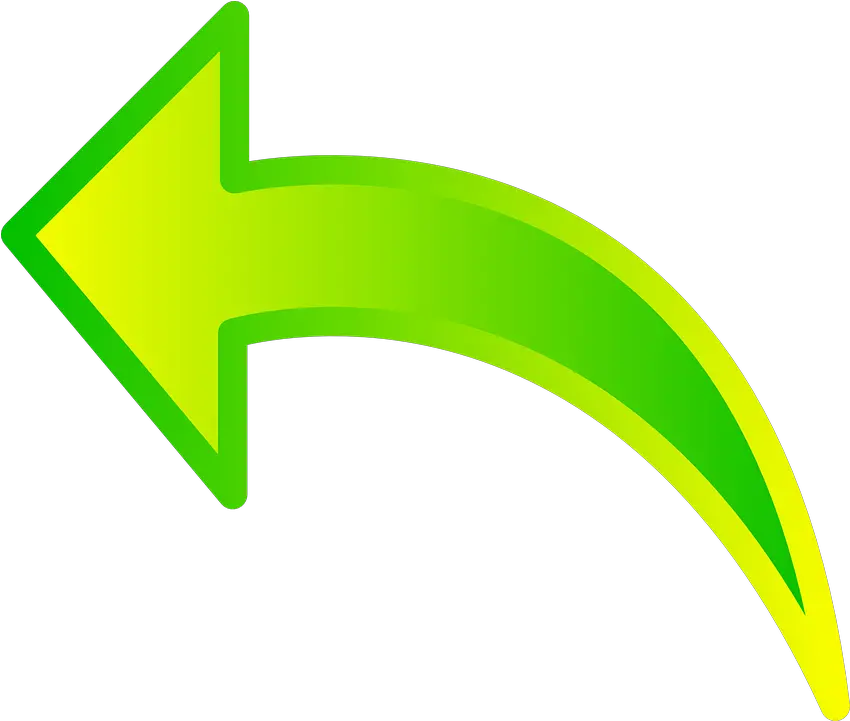 Arrow Left Direction Png Curved Green Arrow Icon