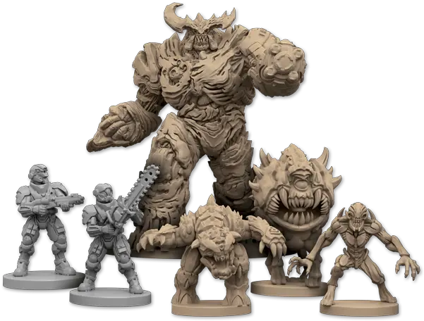 Play As Demons Or Marines In Ffgu0027s Doom Board Game Doom The Board Game Png Doom Guy Png