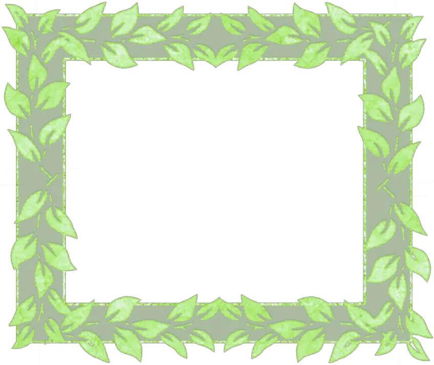 Download Free Png Green Transparent Picture Frame Leafs Png