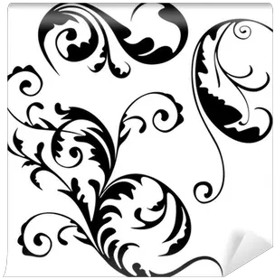 Floral Decoration Illustration As Popular Scroll Shapes Wall Mural U2022 Pixers We Live To Change Dessin De Décoration Png Decorative Shapes Png