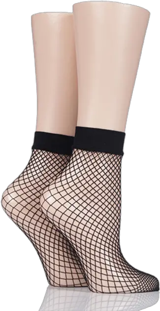 2 Pair Elle Classic Fishnet Anklet Socks Tights Png Fishnet Pattern Png