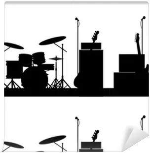 Rock Band Equipment Silhouette Wallpaper U2022 Pixers We Live To Change Rock Band Equipment Silhouette Png Band Silhouette Png