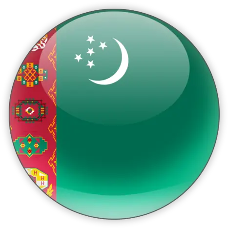 Round Icon Illustration Of Flag Turkmenistan Turkmen Flag Round Icon Png Dictionary App Icon