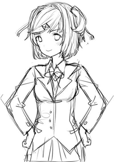 Steam Community Guide Natsuki Sprites Natsuki Coloring Page Doki Doki Png Doki Doki Literature Club Png