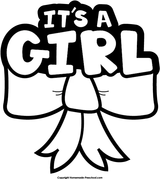 Its A Girl Clipart Black And White Girl Baby Shower Clip Art Black And White Png Its A Girl Png