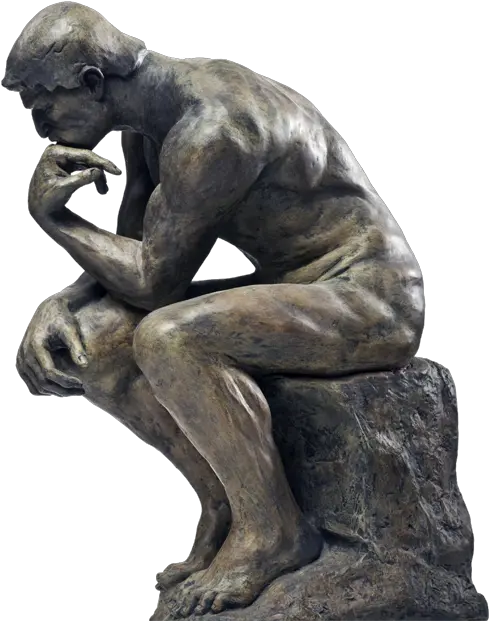 Download Human Operating System Thinking Man Thinking Thinker Statue No Background Png Thinking Man Icon