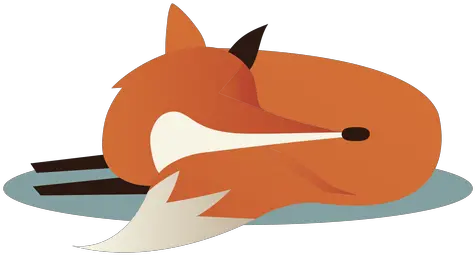 Simple Sleeping Fox Sleeping Fox Transparent Png Fox Transparent