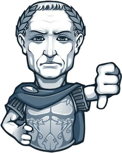 Caesar Sticker Thumb Down Transparent Png Stickpng Julius Caesar Rome Drawing Thumbs Down Transparent