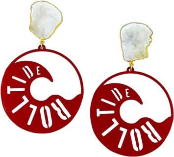 Alabama Crimson Tide Hoop Earrings With Lovely Png Roll Tide Png