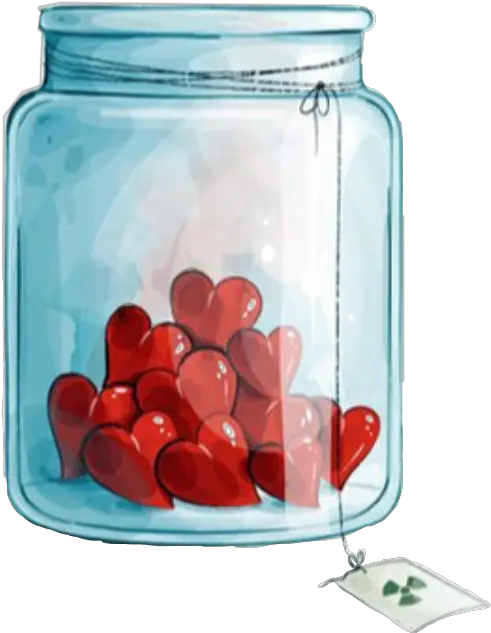 Jar Hearts Caution Love Sticker By Nessa Coronado Jar Of Hearts Illustration Png Jar Transparent Background