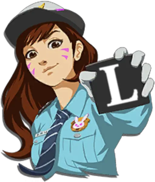 Officer Dva Gives You The L Police Officer Dva Spray Png Dva Png