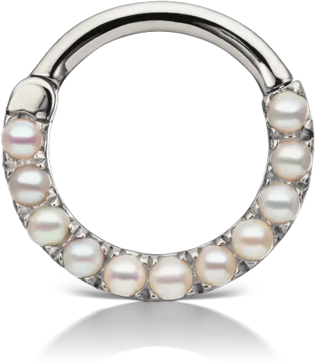 Download Cultured Akoya Pearl Horizontal Eternity Clicker Cerrajeria San Miguel Ixmiquilpan Png Piercing Png