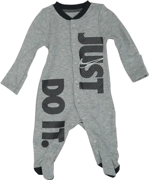 Nike Just Do It Onesie Grey 56 G268 042 Long Sleeve Png Just Do It Png