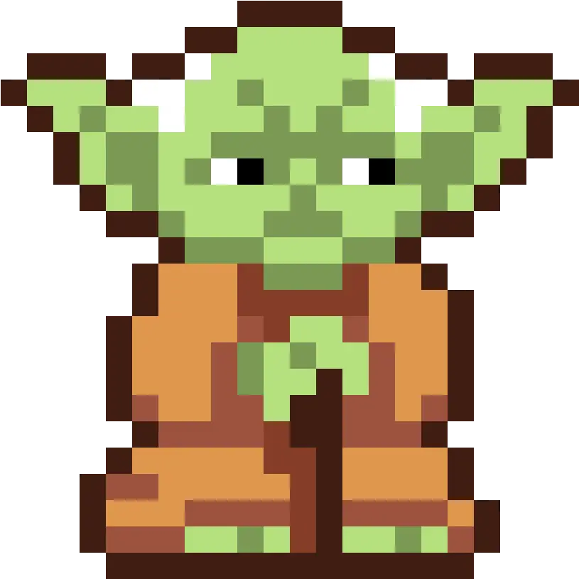 Pixilart Yoda By Will Yoda Pixel Art Png Yoda Png