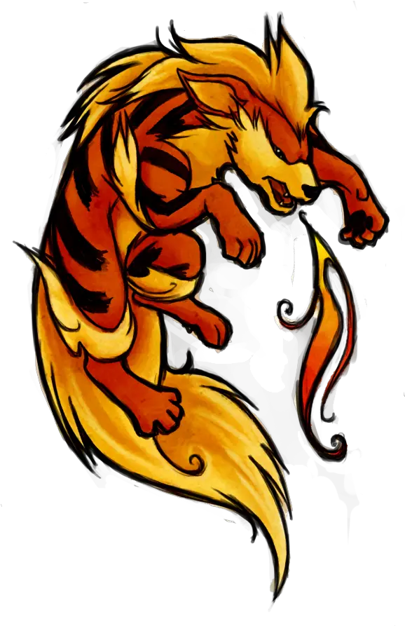 Ninetales And Arcanine Tattoo Pokemon Arcanine Tattoo Png Arcanine Png