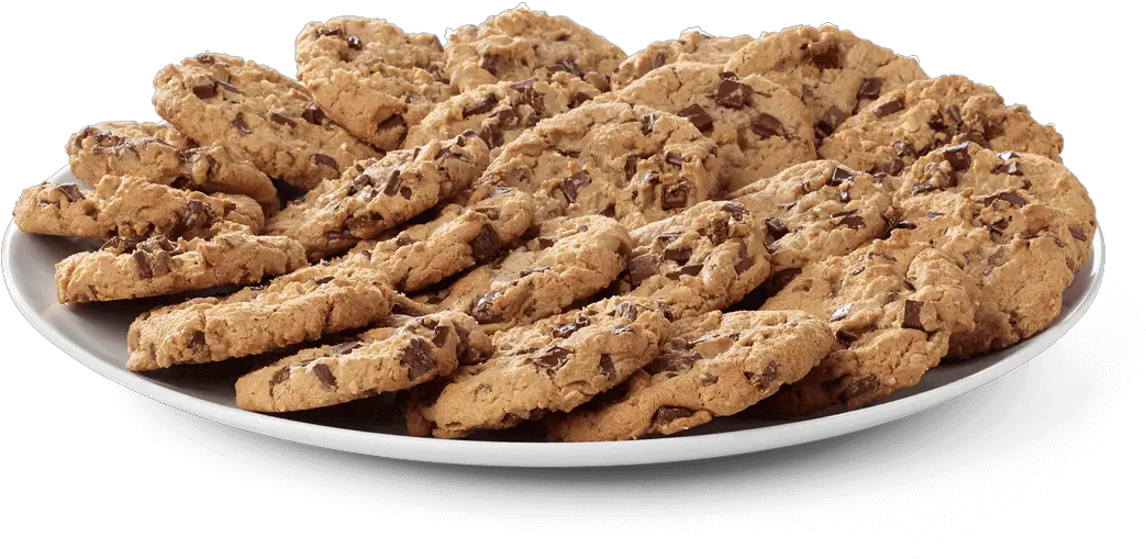 Chocolate Chunk Cookie Tray Plate Of Cookies Png Plate Of Cookies Png