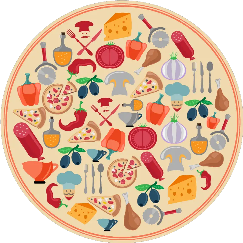 Icons Of Italian Food Teenage Rugs For Bedrooms Png Rug Icon