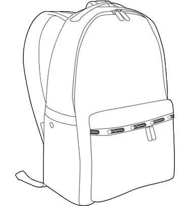 Download Clipart Transparent Bookbag Drawing Outline Backpack White Outline Png Backpack Clipart Png