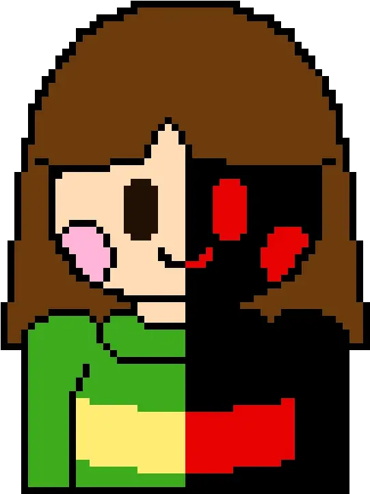 Download Hd Glitchtale Charahate Chara Pixel Art Glitchtale Chara Pixel Art Png Chara Transparent